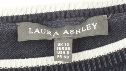 Womens UK Size 12 Laura Ashley Blue Pullover Jumper
