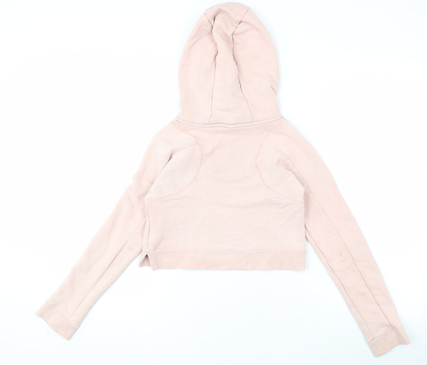 Nike Girls Pink Pullover Hoodie M with Logo Sports Chic