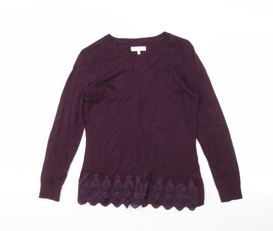 Womens UK Size 12 RJR JOHN ROCHA Purple Pullover Jumper