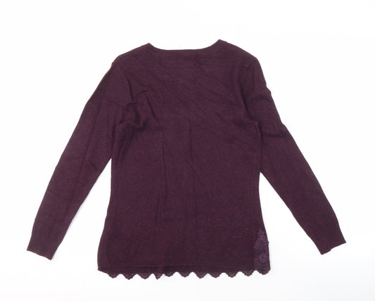 Womens UK Size 12 RJR JOHN ROCHA Purple Pullover Jumper