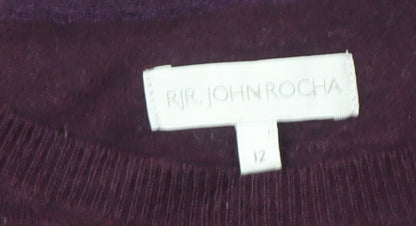Womens UK Size 12 RJR JOHN ROCHA Purple Pullover Jumper