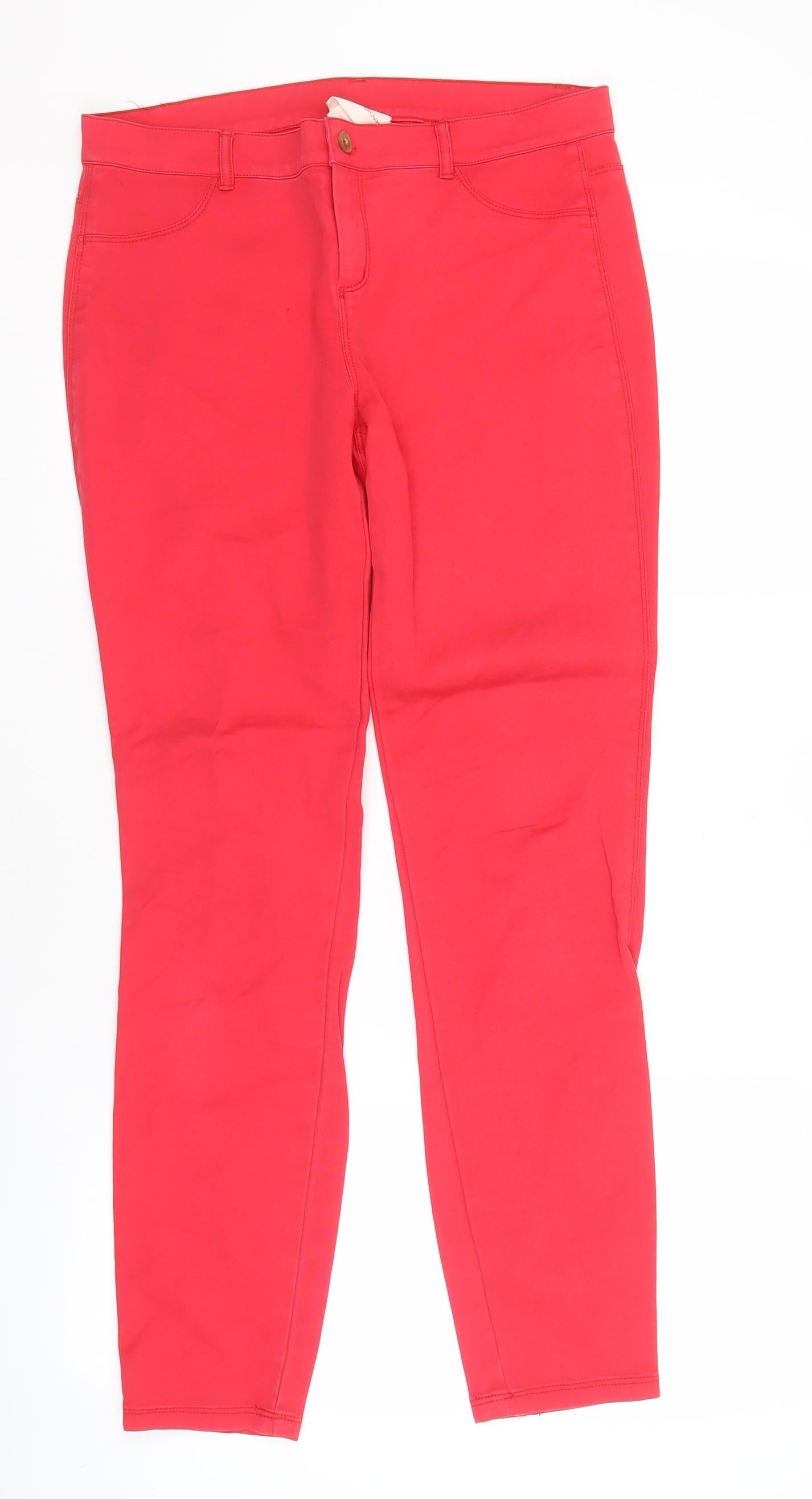 Pure DKNY Women's Red Trousers Size 8