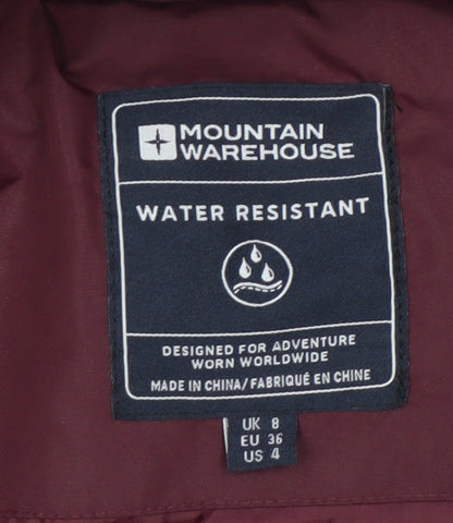 Mountain Warehouse Women's Red Water Resistant Jacket UK 8
