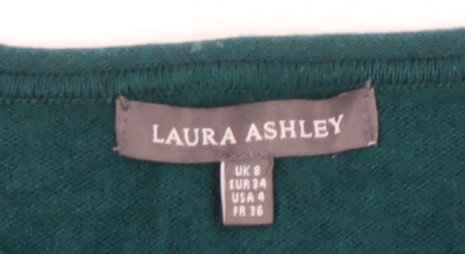 Womens UK Size 8 Laura Ashley Green Pullover Jumper