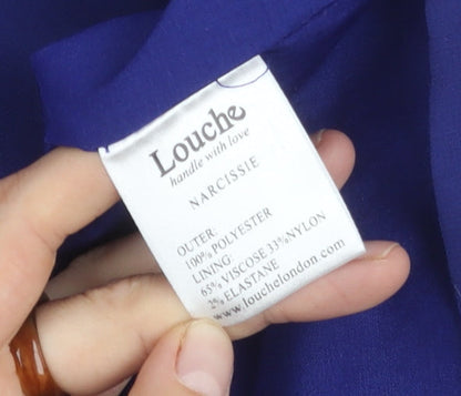 Louche Women's Blue Short Slip Dress, Size 12