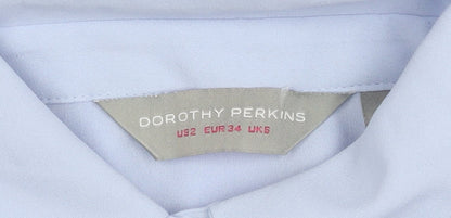 Womens UK Size 6 Dorothy Perkins Blue Basic Blouse