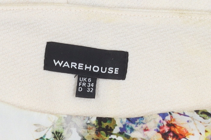 Womens UK Size 6 Warehouse Multicoloured Basic Blouse