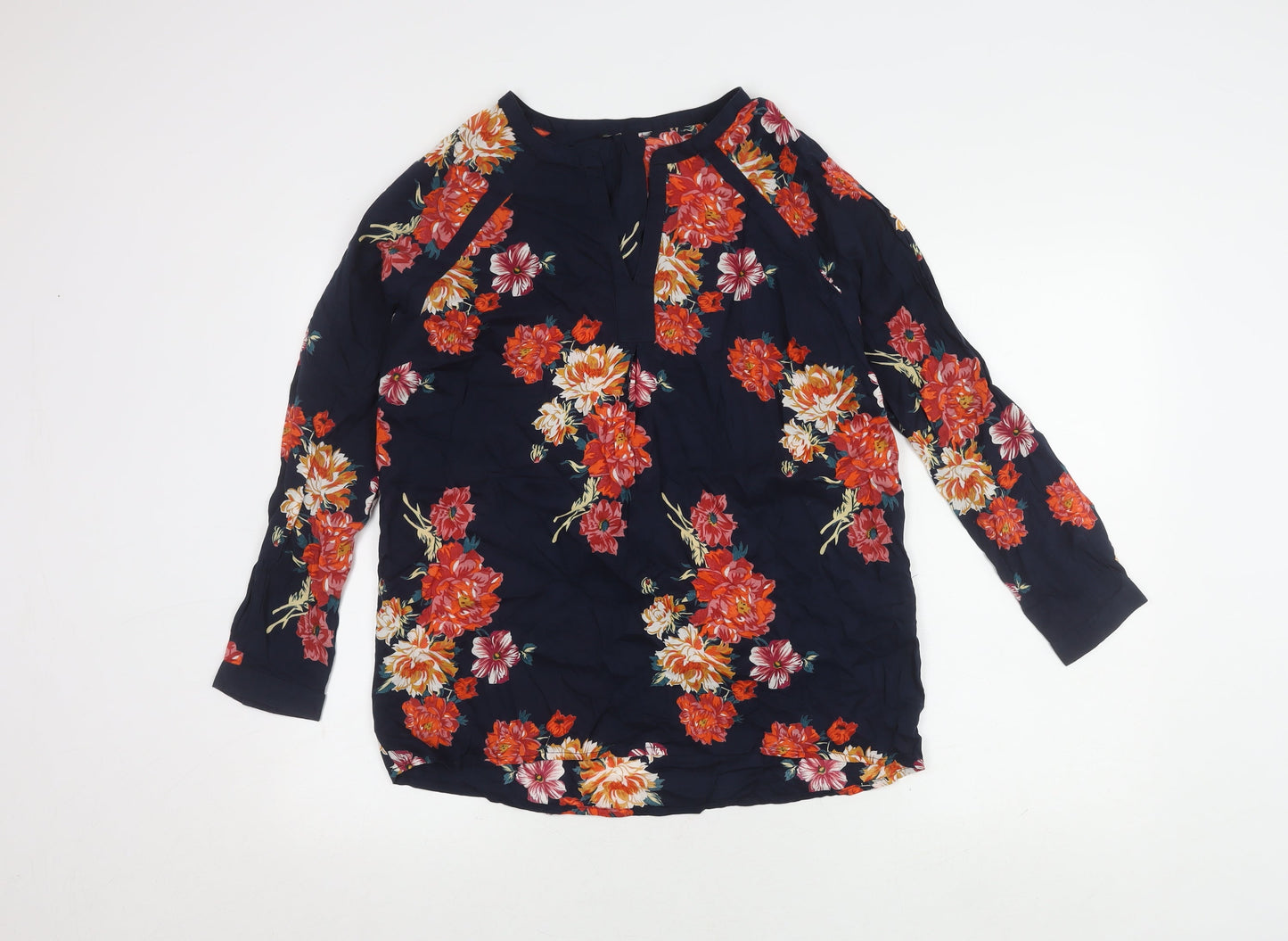 M&Co Women's Multicoloured Floral Top Size 10