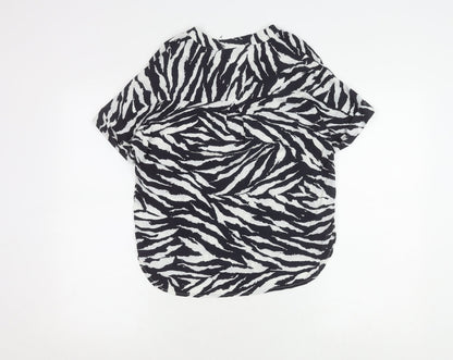 Warehouse Women's V-Neck Animal Print Top UK 6