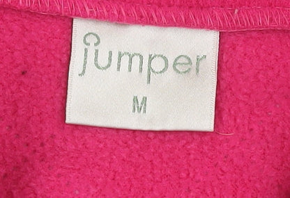 Jumper Women's Pink Sleeveless Waistcoat, Size M, Full Zip