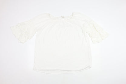 Bellambra Women's White Flared Sleeve Top XL