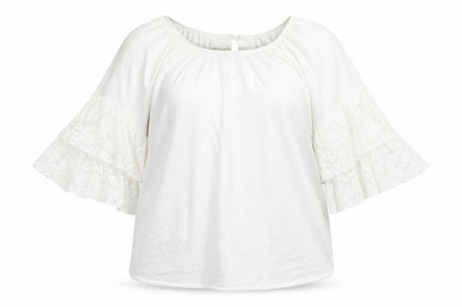 Bellambra Women's White Flared Sleeve Top XL