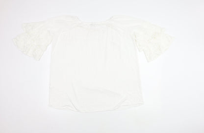 Bellambra Women's White Flared Sleeve Top XL