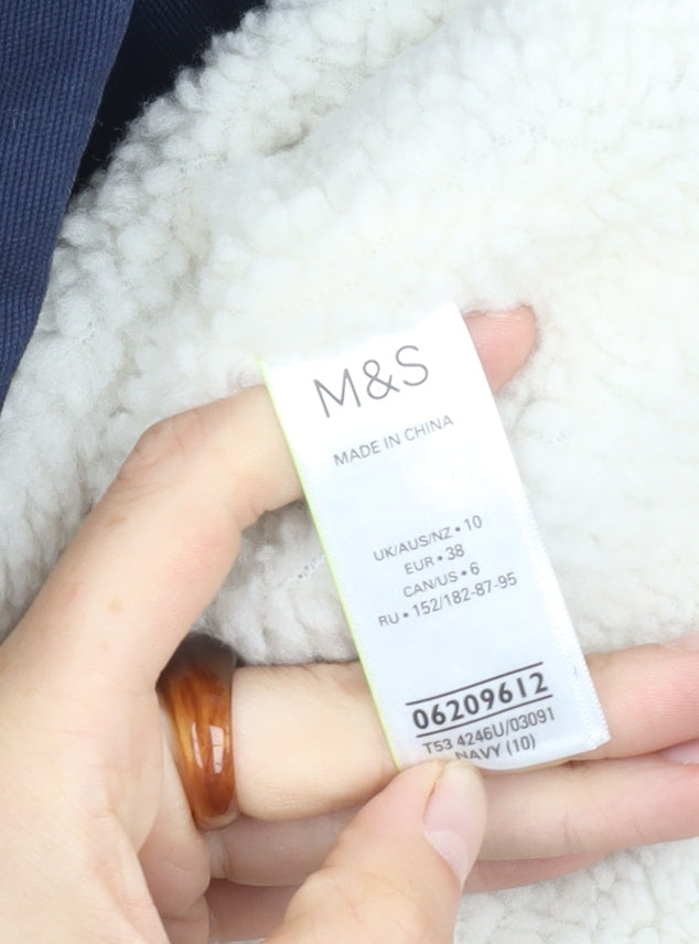 Womens UK Size 10 Marks and Spencer Blue Basic Jacket