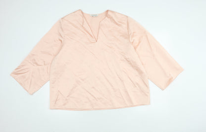 Womens UK Size 16 Marks and Spencer Pink Basic Blouse