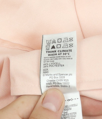 Womens UK Size 16 Marks and Spencer Pink Basic Blouse