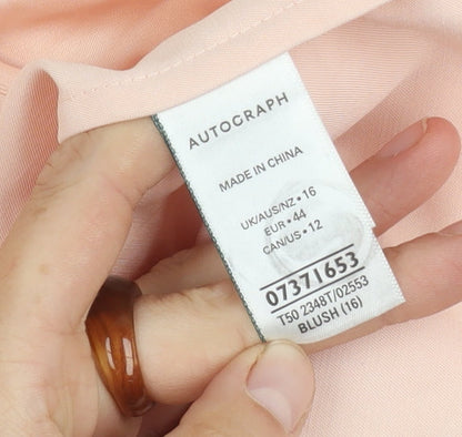 Womens UK Size 16 Marks and Spencer Pink Basic Blouse