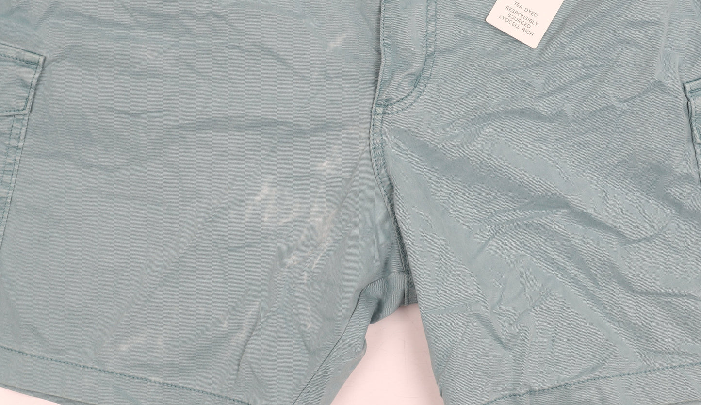 Marks & Spencer Men's Blue Cargo Shorts Size 24