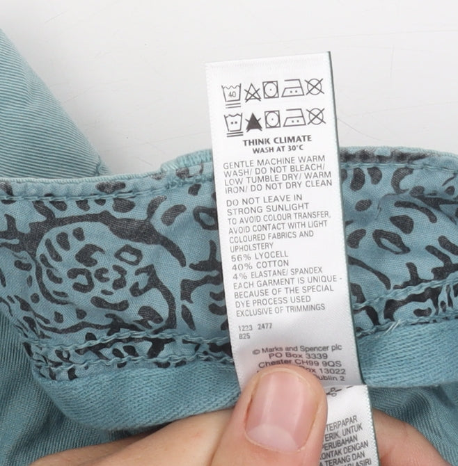 Marks & Spencer Men's Blue Cargo Shorts Size 24