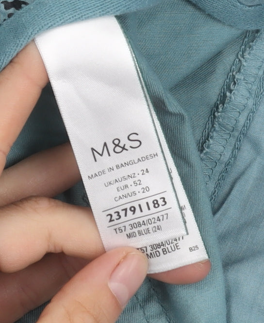 Marks & Spencer Men's Blue Cargo Shorts Size 24