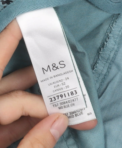 Marks & Spencer Men's Blue Cargo Shorts Size 24