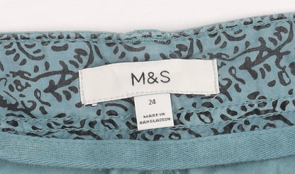 Marks & Spencer Men's Blue Cargo Shorts Size 24