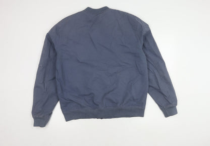 ASOS Men's Blue Bomber Jacket Size L, Casual Style