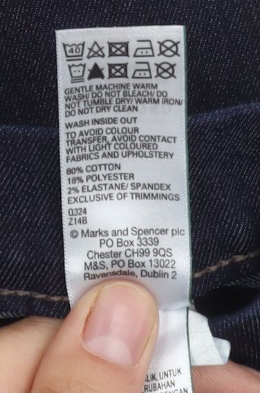 Womens UK Size 12 Marks and Spencer Regular Fit Skinny Blue Jeans