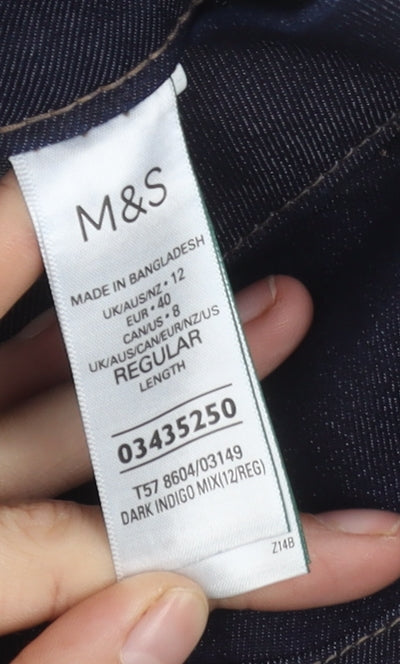 Womens UK Size 12 Marks and Spencer Regular Fit Skinny Blue Jeans
