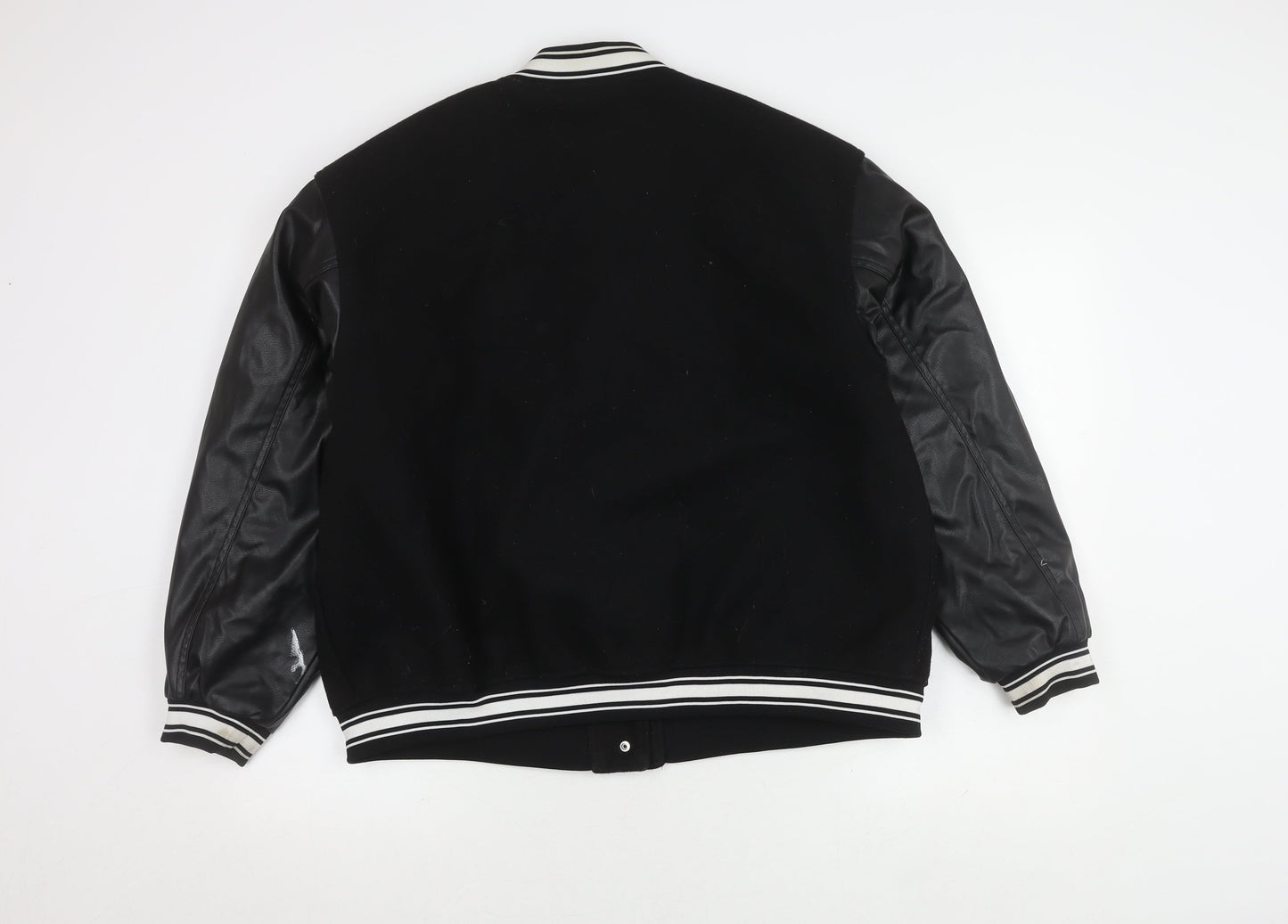Mens UK Size M H&M Black Varsity Jacket