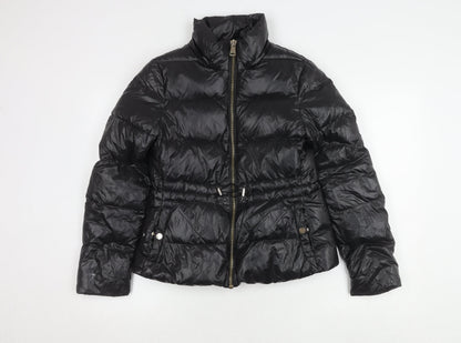 Womens UK Size S Zara Black Puffer Jacket