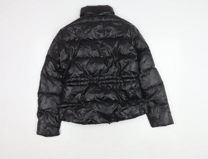 Womens UK Size S Zara Black Puffer Jacket