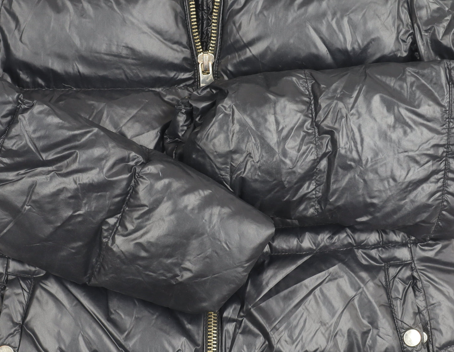 Womens UK Size S Zara Black Puffer Jacket