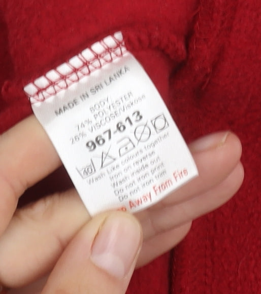 Womens UK Size 14 NEXT Red Pullover Hoodie
