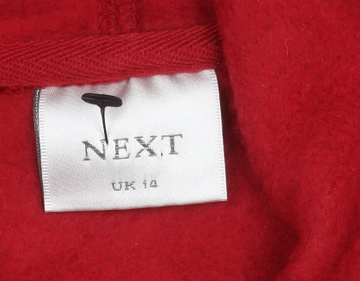 Womens UK Size 14 NEXT Red Pullover Hoodie