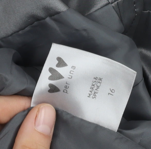 Womens UK Size 16 Marks and Spencer Grey Basic Jacket