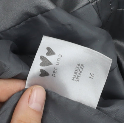 Womens UK Size 16 Marks and Spencer Grey Basic Jacket