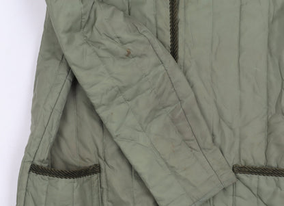 Womens UK Size 14 St Michael Green Quilted Coat