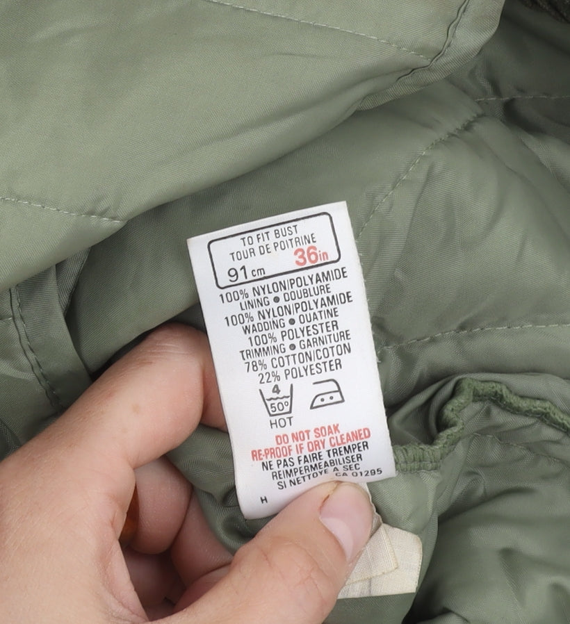 Womens UK Size 14 St Michael Green Quilted Coat