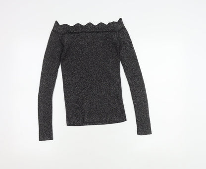 Oasis Women's Black Long Sleeve Top XS