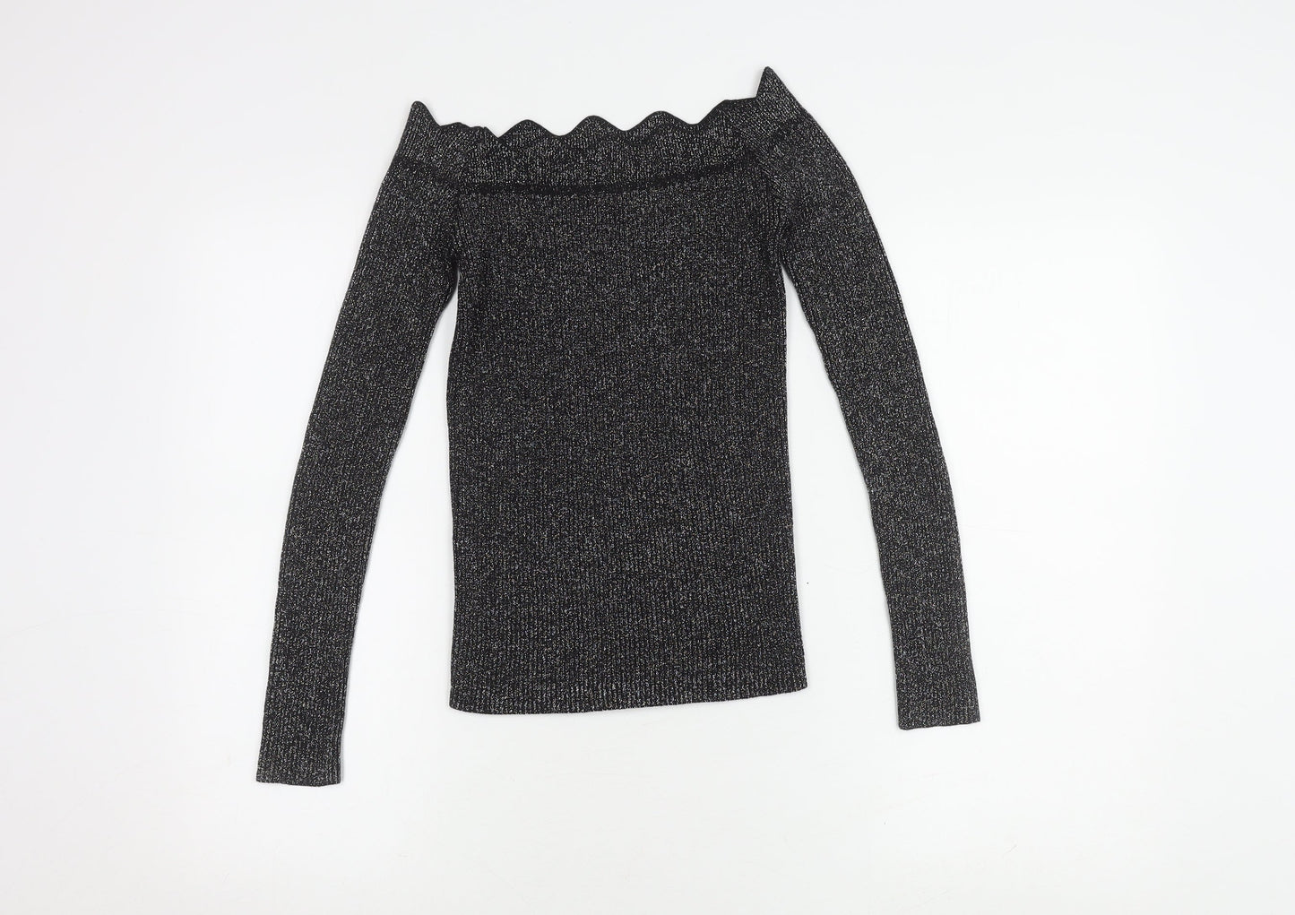 Oasis Women's Black Long Sleeve Top XS