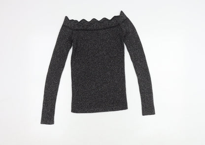 Oasis Women's Black Long Sleeve Top XS