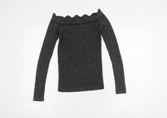 Oasis Women's Black Long Sleeve Top XS