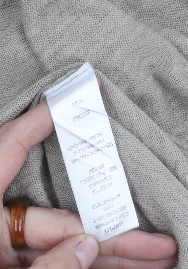 La Redoute Beige Open Front Cardigan Women Size 12 Long Sleeve