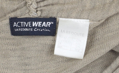 La Redoute Beige Open Front Cardigan Women Size 12 Long Sleeve