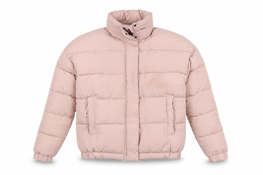 Womens UK Size XS Light Before Dark Pink Puffer Jacket