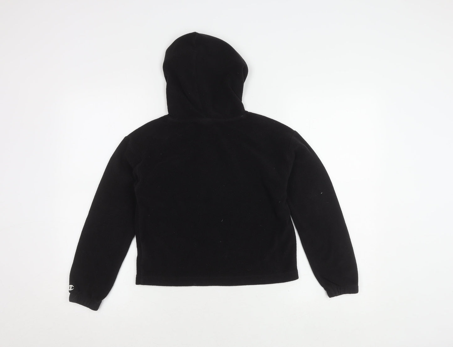 Champion Boys Black Hoodie, Size 9-10, Casual Fleece