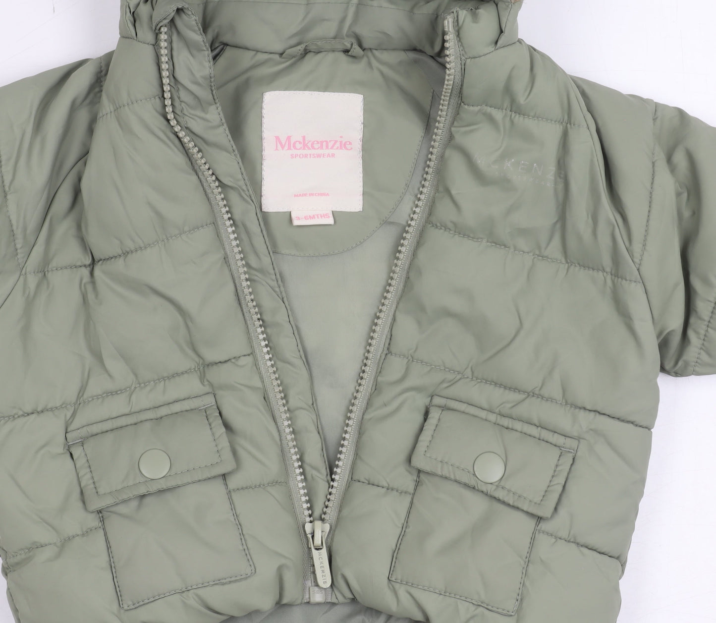 McKenzie Girls Green Puffer Jacket 3-6 Months