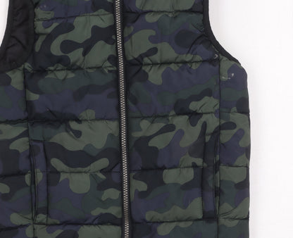 Gap Boys Camouflage Puffer Jacket, Green, Size 6-7, Winter