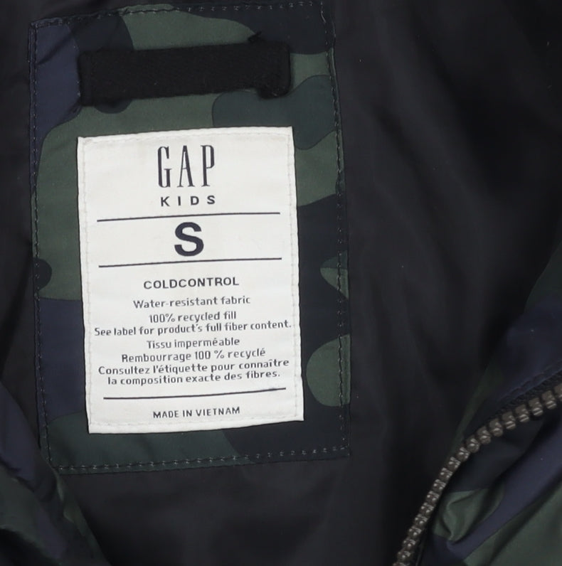 Gap Boys Camouflage Puffer Jacket, Green, Size 6-7, Winter